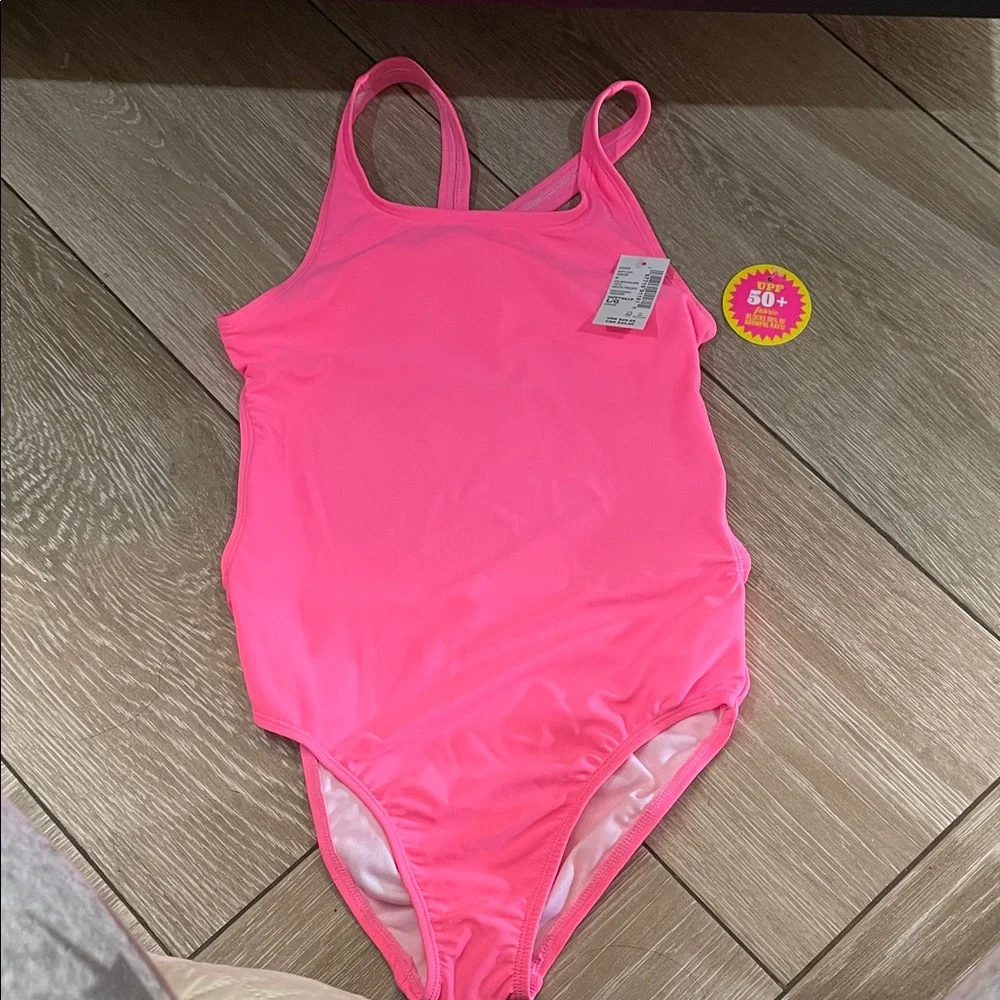 The Children's Place Vibrant Pink One-Piece Swimsuit (1)
